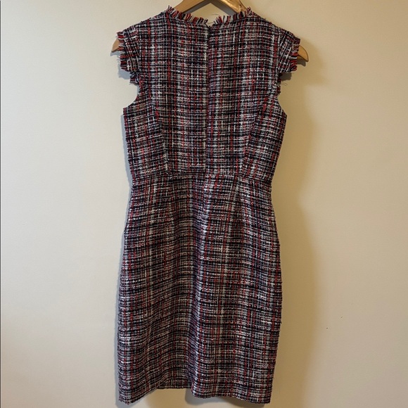 J. Crew Resume Red and Black Tweed Dress - Picture 8 of 9